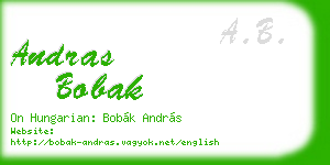 andras bobak business card